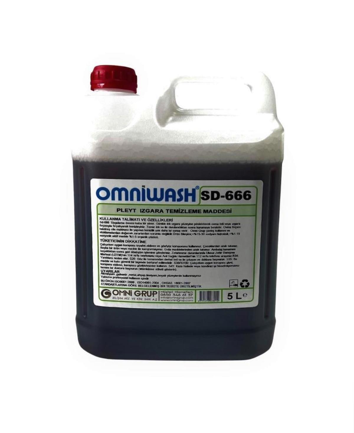 Omniwash Sd-666 Pleyt Izgara Temizleme 5000 ml 