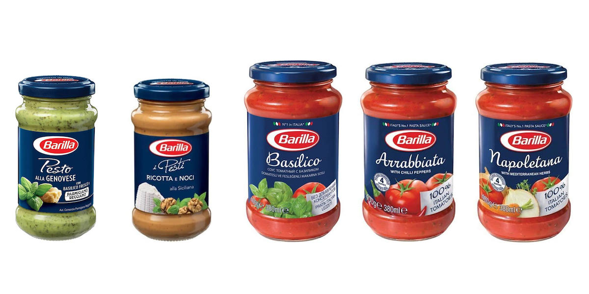 Barilla Makarna/Salata 5'li Sos Set (Pesto-Ricotta e Noci-Basilico-Arabbiata-Napolletana)