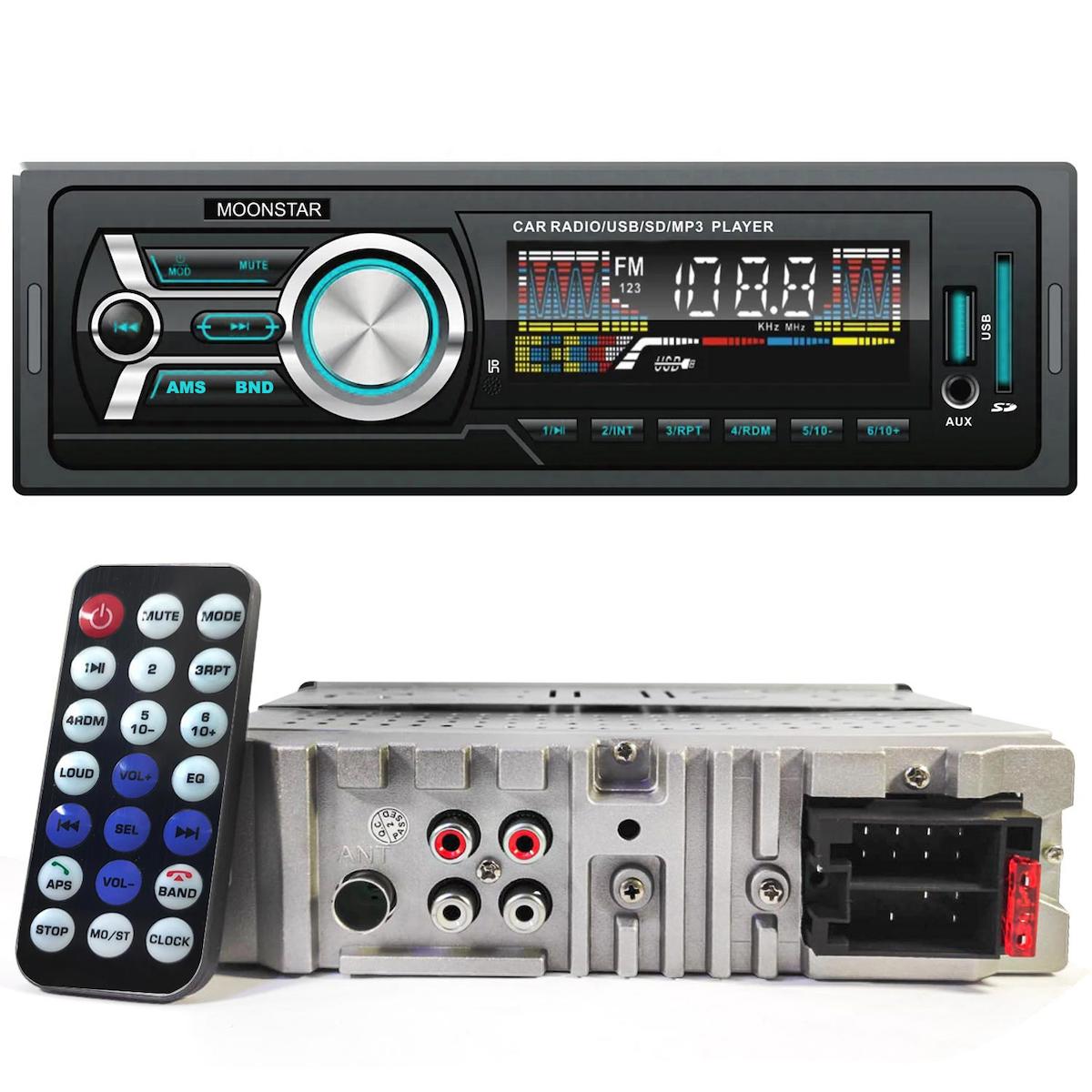 MOONSTAR BMS-4845 Oto Teyp 4X45 Watt Bluetooth Usb Sd Fm Aux