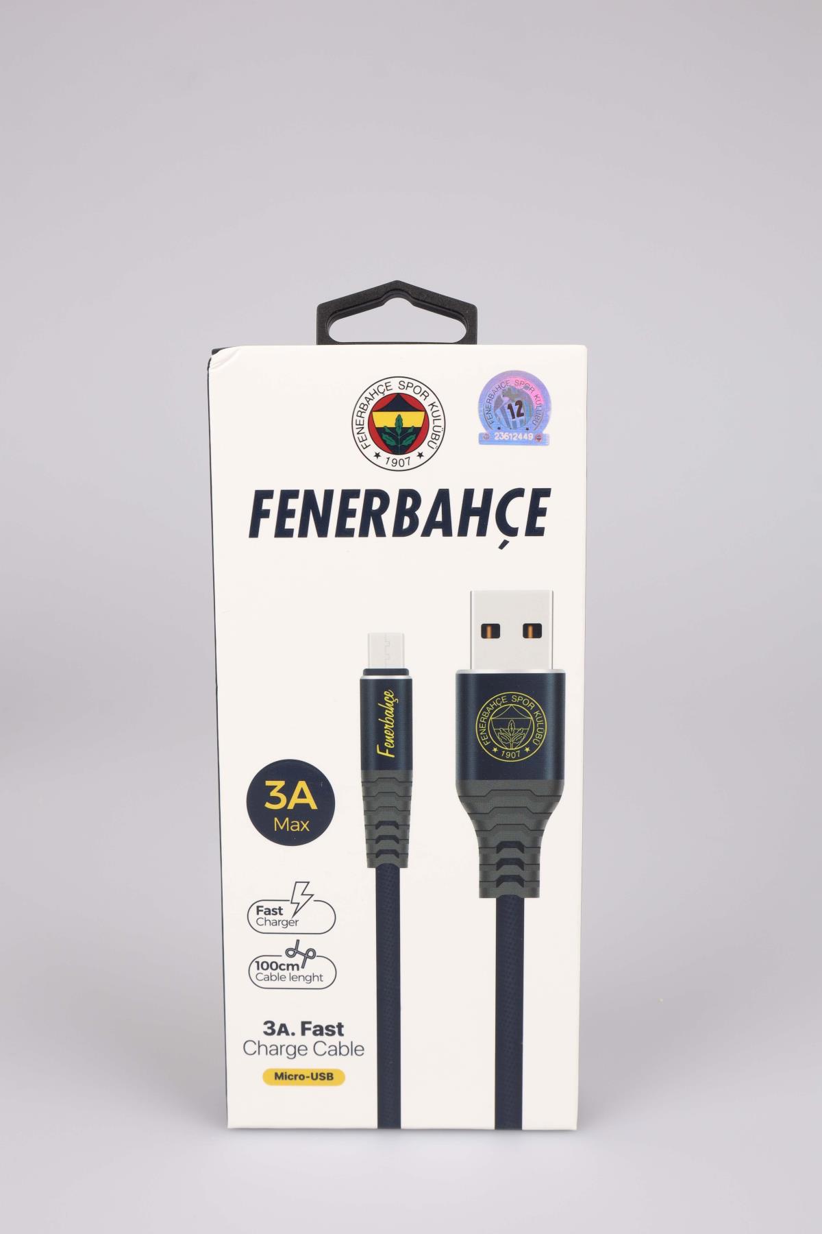 FENERBAHÇE ORJINAL LİSANSLI SAMSUNG Data+Sarj Kablosu KBL-1907 3A Micro Usb 1m(5x8)*40 