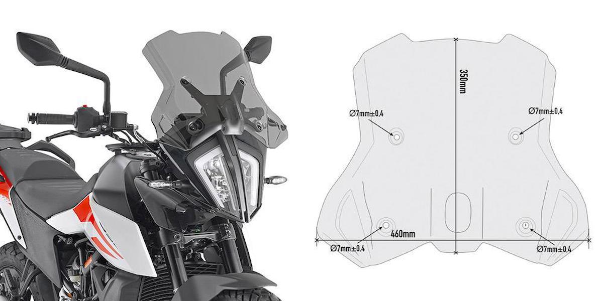 Givi 7710D Ktm 790 Adventure / R (19-20) - 890 Adventure (21) - 390 Adventure (20) Rüzgar Siperlik