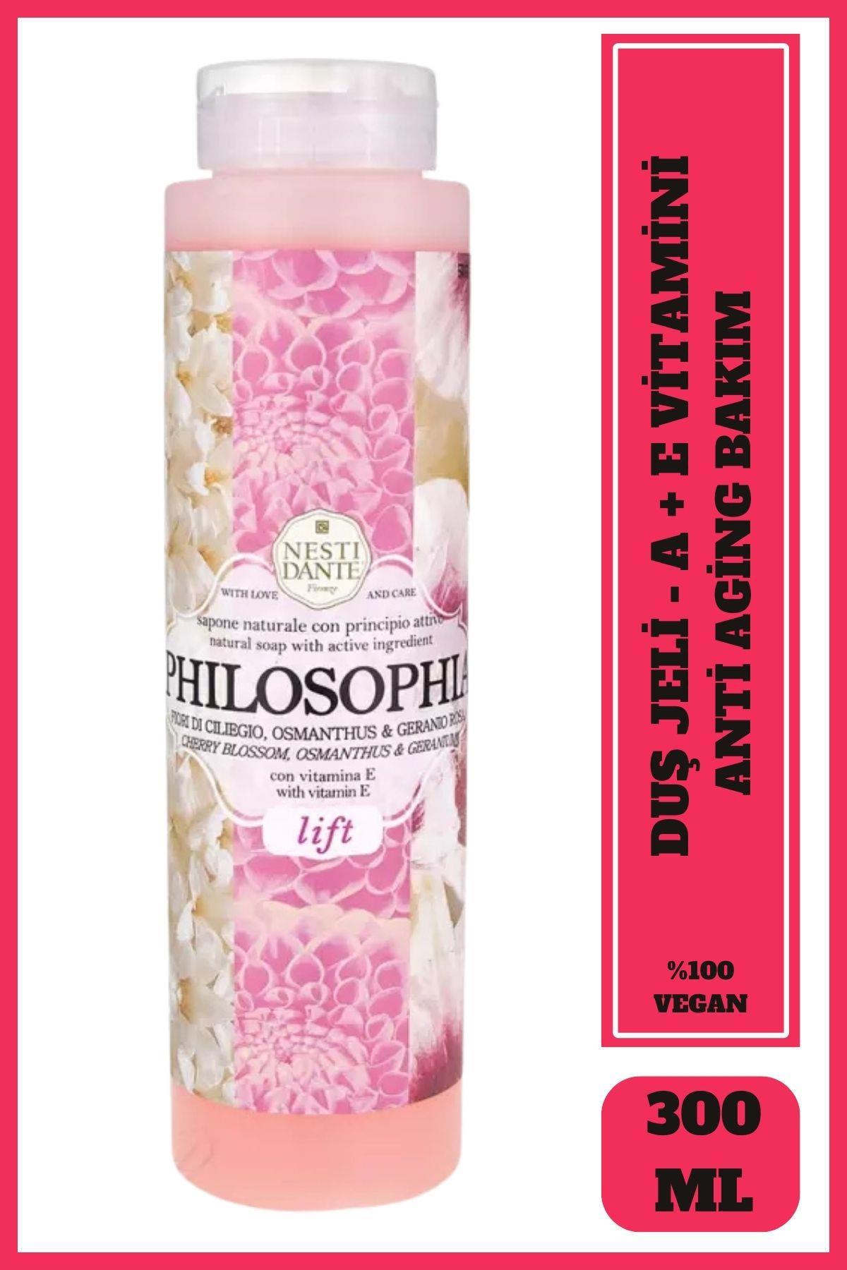 Banyo ve Duş Jeli Philosophia Lift A ve E Vitaminli Sıkılaştırıcı Vegan Bakım 300 ml