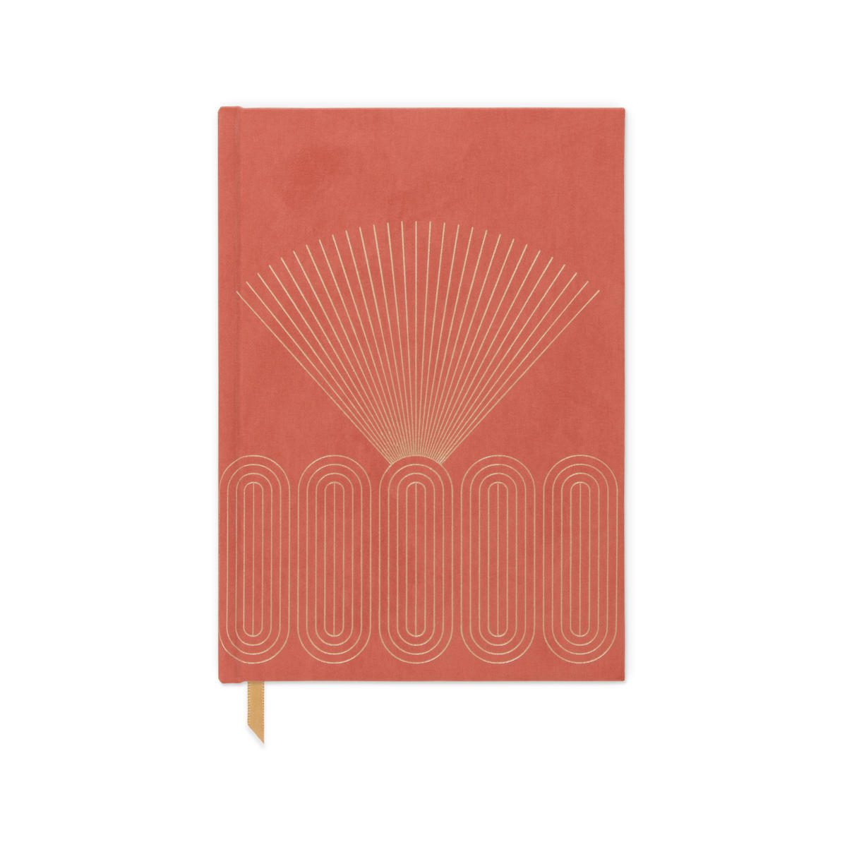 DESIGNWORKS INK TERRACOTTA DEFTER / RADIANT RAYS - BOOKCLOTH 21x15 cm.