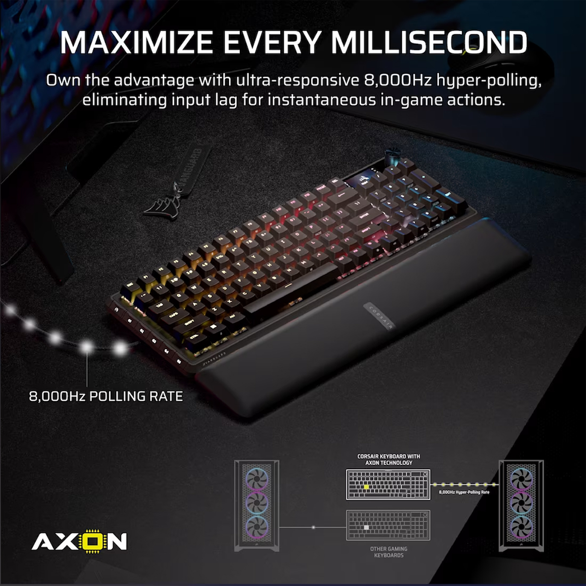 CORSAIR VANGUARD PRO 96 RGB Hall Efect Switch Kablolu Gaming Klavye