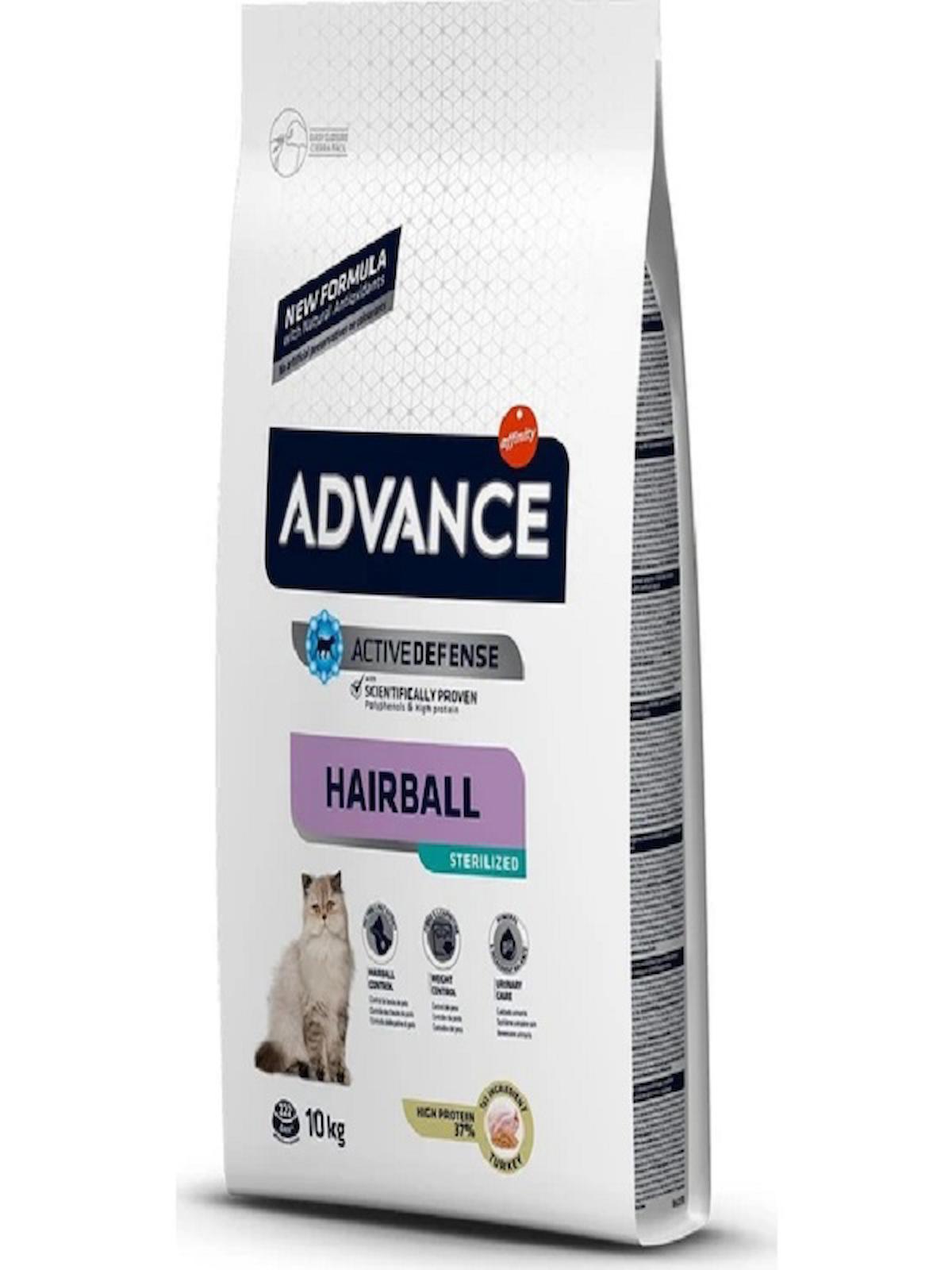 Advance Hairball Hindili Kısır Kedi Maması 1 kg Metal Açık Paket