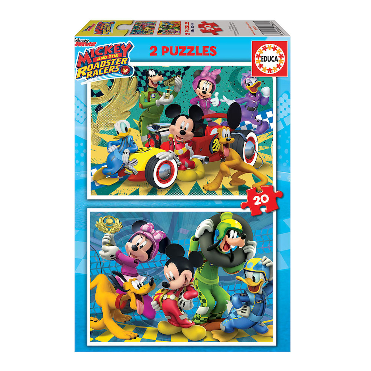 Educa Çocuk Puzzle 2x20 Parça Mickey Roadster Racers 17631