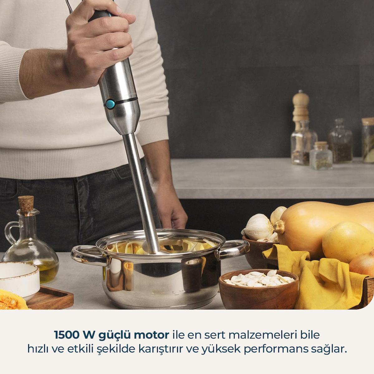 Power TitanBlack 1500 XL TotalMix Blender Seti Çok Amaçlı Mutfak Yardımcısı