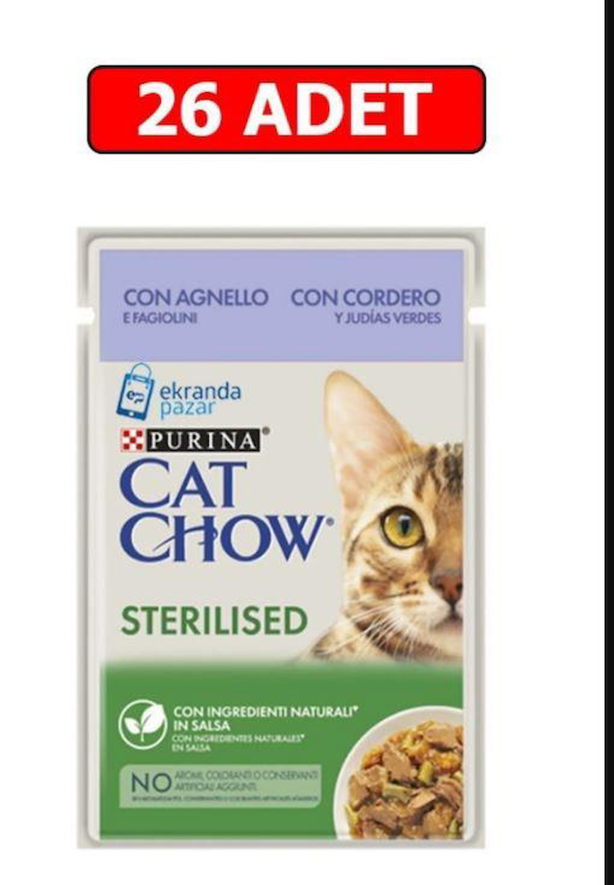 Purina Cat Chow Kuzulu Kısırlaştırılmış Kedi Konserve Maması 85 Gr*26 Adet