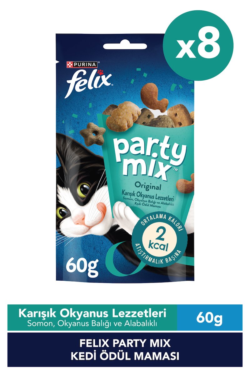 Felix Party Mix Karışık Okyanus Lezzetleri Kedi Ödül Maması x8