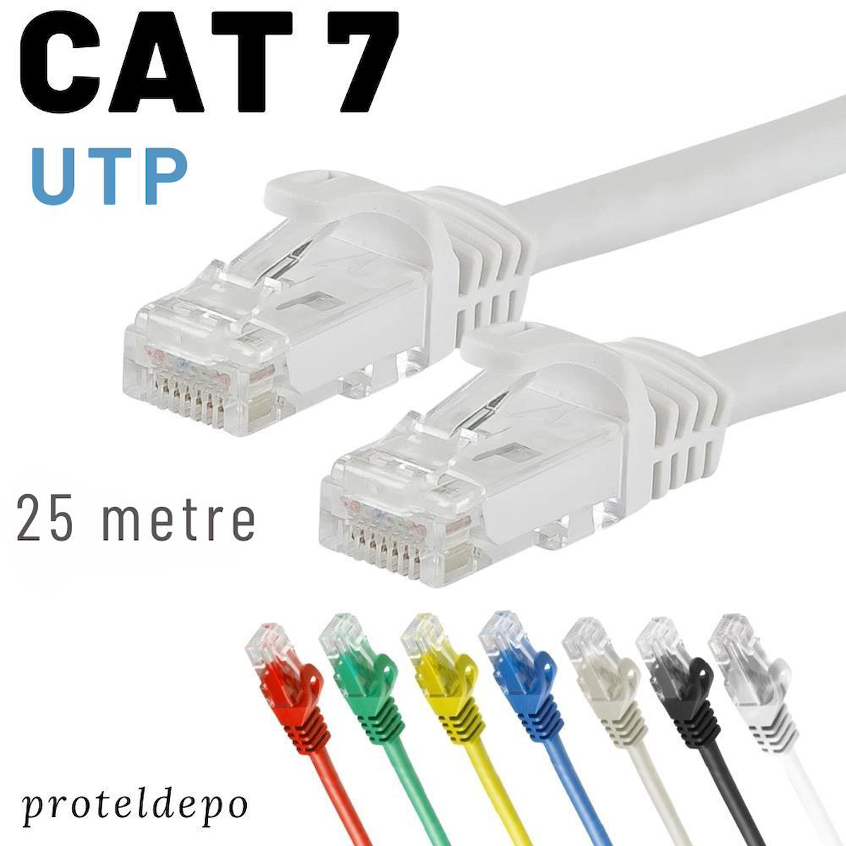 IRENIS 25 metre CAT7 Kablo Ethernet Network İnternet Lan Ağ Kablosu 