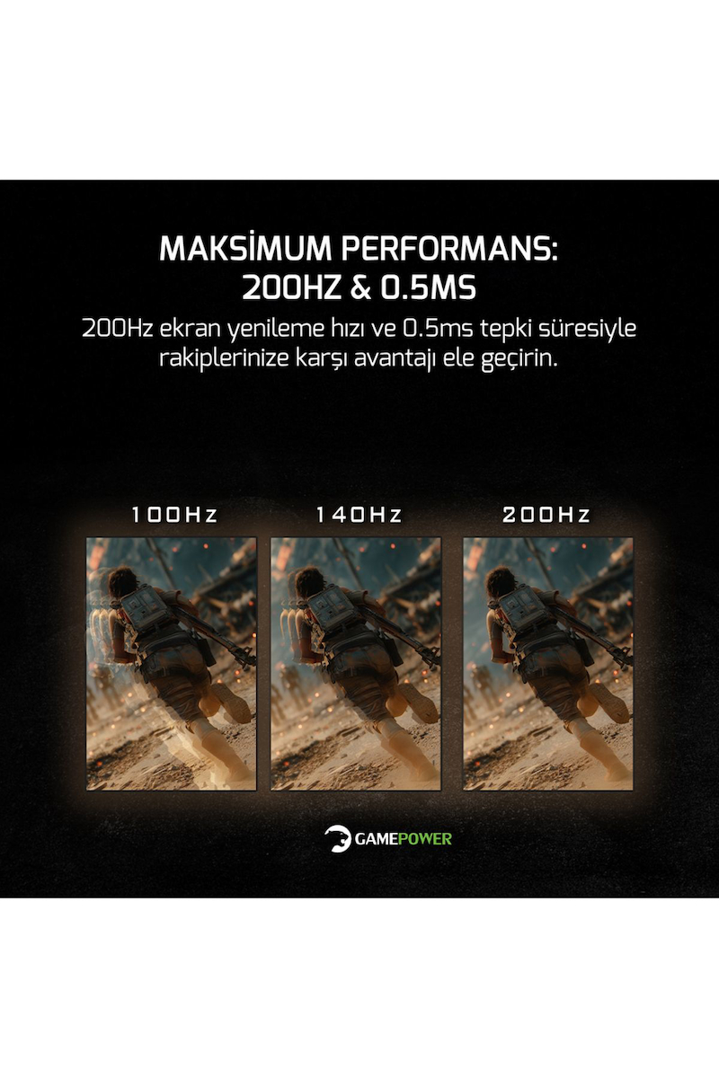 GamePower Kaze T20 27″ 200Hz 0.5ms FHD Fast IPS 2x2W Speaker Gaming Monitör (Sıfır Ölü Piksel Garantili)