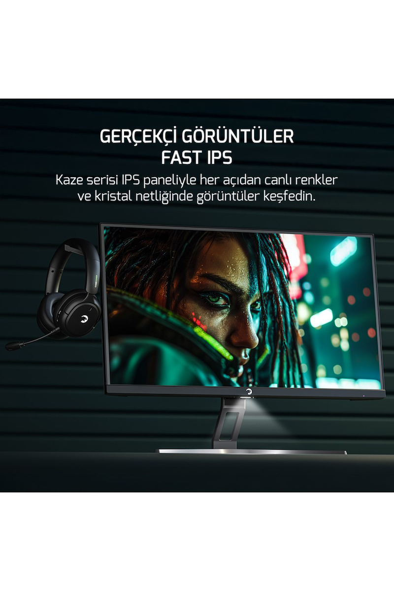 GamePower Kaze T20 27″ 200Hz 0.5ms FHD Fast IPS 2x2W Speaker Gaming Monitör (Sıfır Ölü Piksel Garantili)