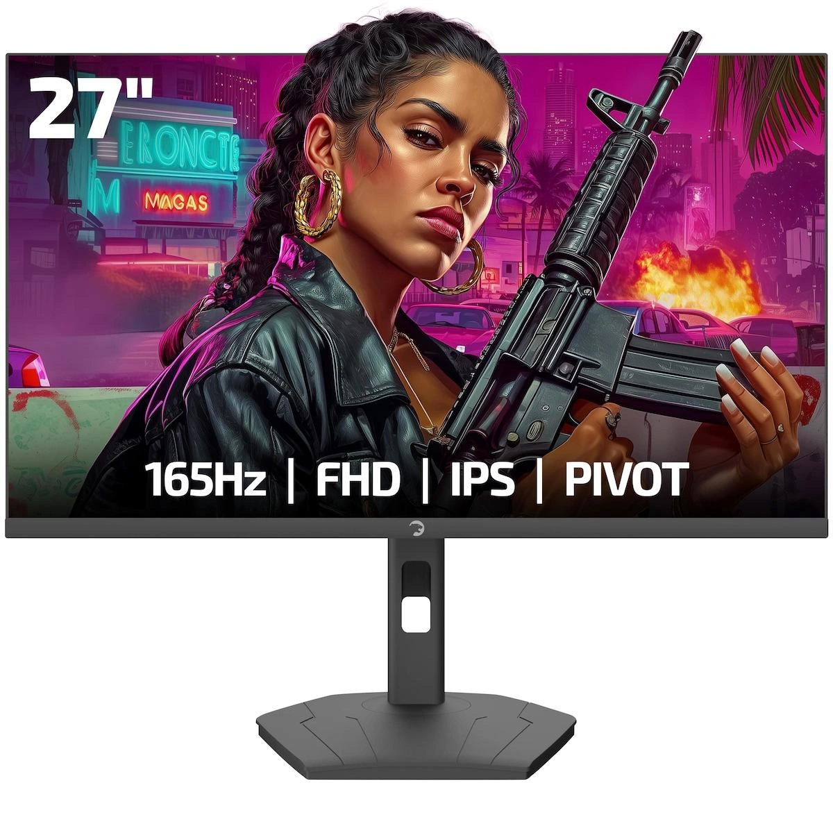 GamePower Lunis L30 27” 165Hz 1Ms IPS FHD Pivot Gaming Monitör (Sıfır Ölü Piksel Garantili)