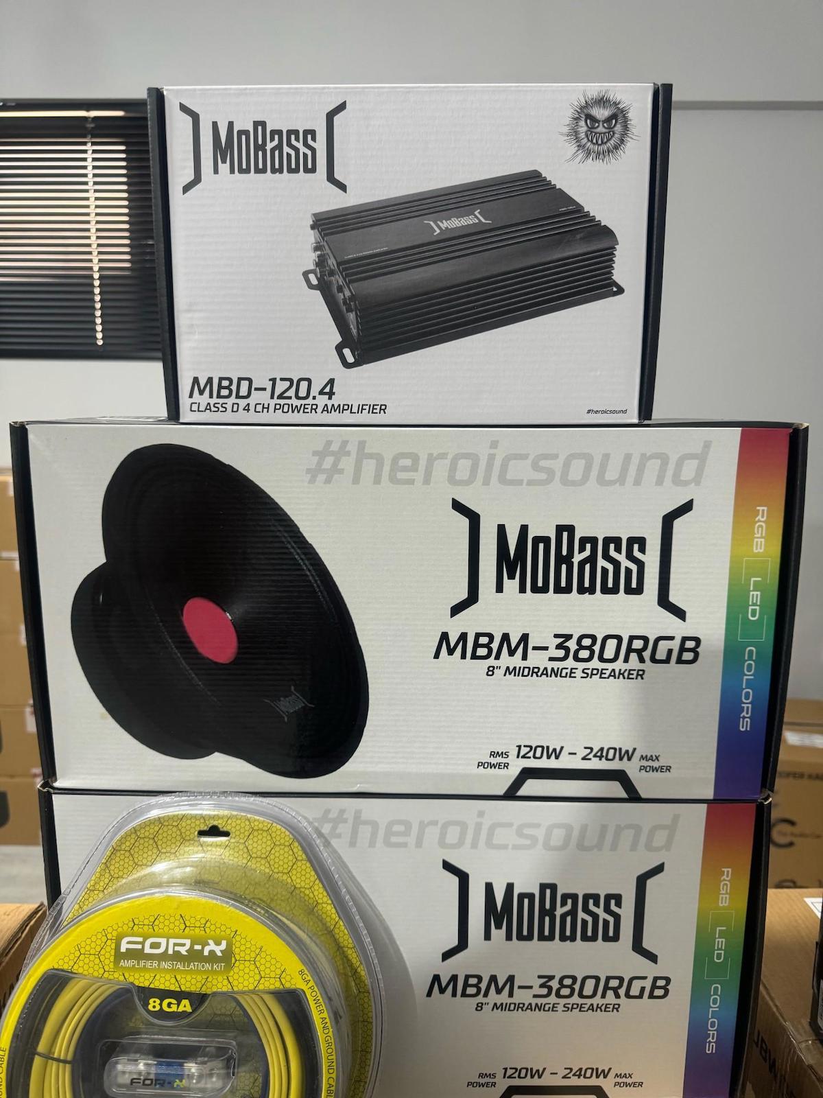 MOBASS MBM-380RGB 20CM MİDRANGE SES SİSTEMİ