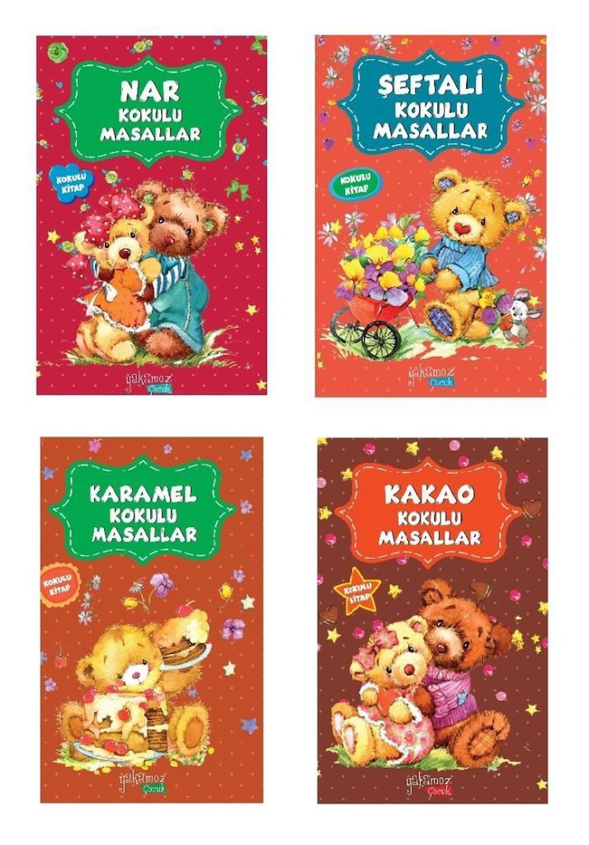 Kokulu Masallar Seti Yeni Kapak 4 Kitap (Şeftali Kokulu- Nar Kokulu-Karamel -Kakao Kokulu)