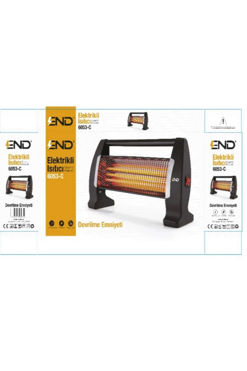 ELEKTRİKLİ 3 CAMLI DEVRİLME EMNİYETLİ 1500W QUARTZ AYAK ISITICISI