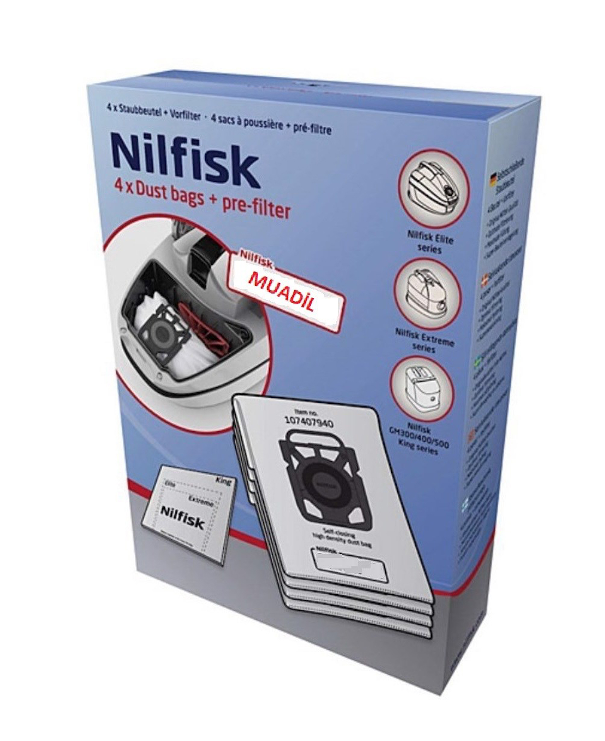 Nilfisk Elite Extreme Serisi Muadil Toz Torbası 