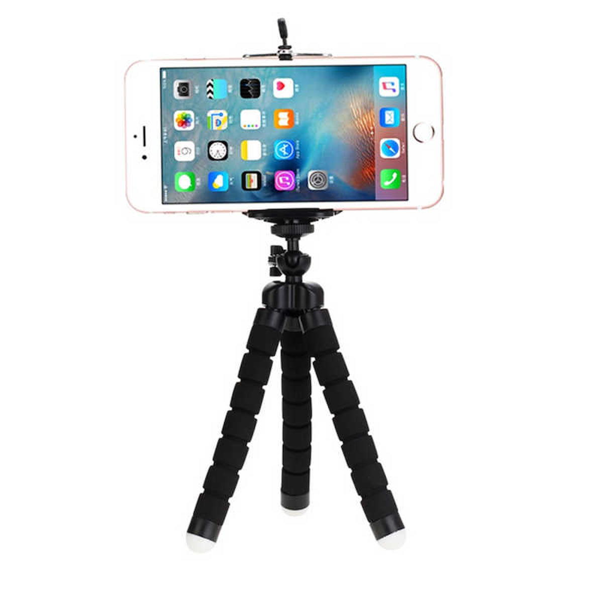 TR1 Kısa Tripod Sünger Ayaklı Siyah