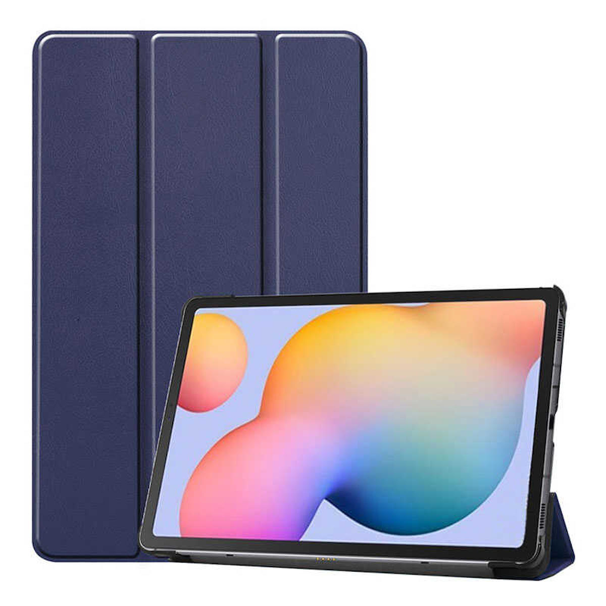 Lenovo Tab M10 Plus TB-125F/ 128F 3. GEN. Uyumlu Tablet Kılıfı Smart Cover Kılıf Lacivert