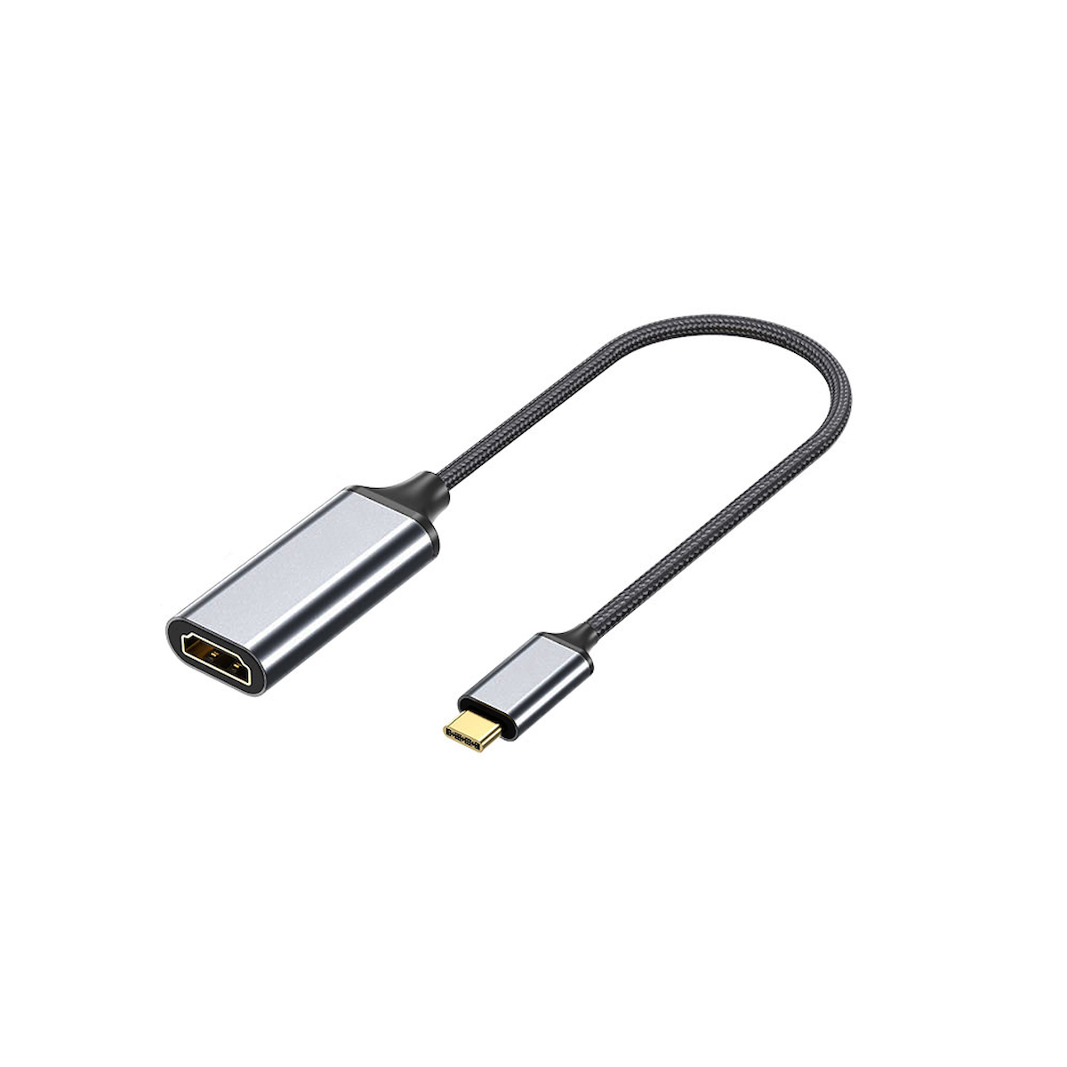 QG05 8K 60 Hz Görüntü Kalitesi Type-C to HDMI Dönüştürücü 15cm Gri