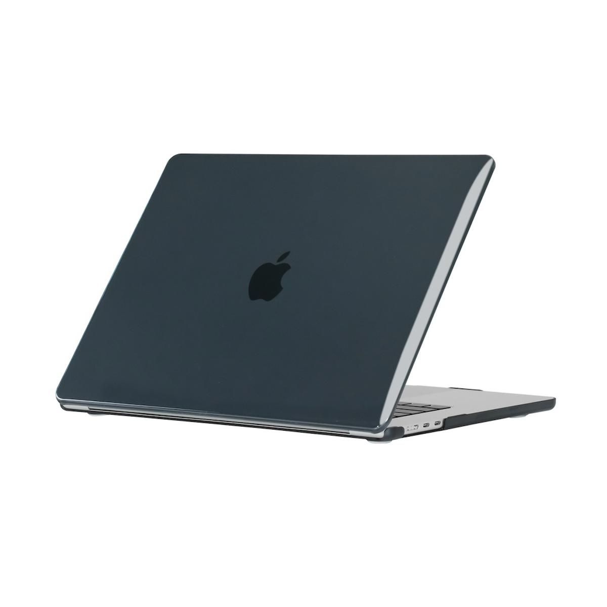 Apple Macbook 15 inç Air M2 2024 A2941 Uyumlu MSoft Kristal Kapak Siyah