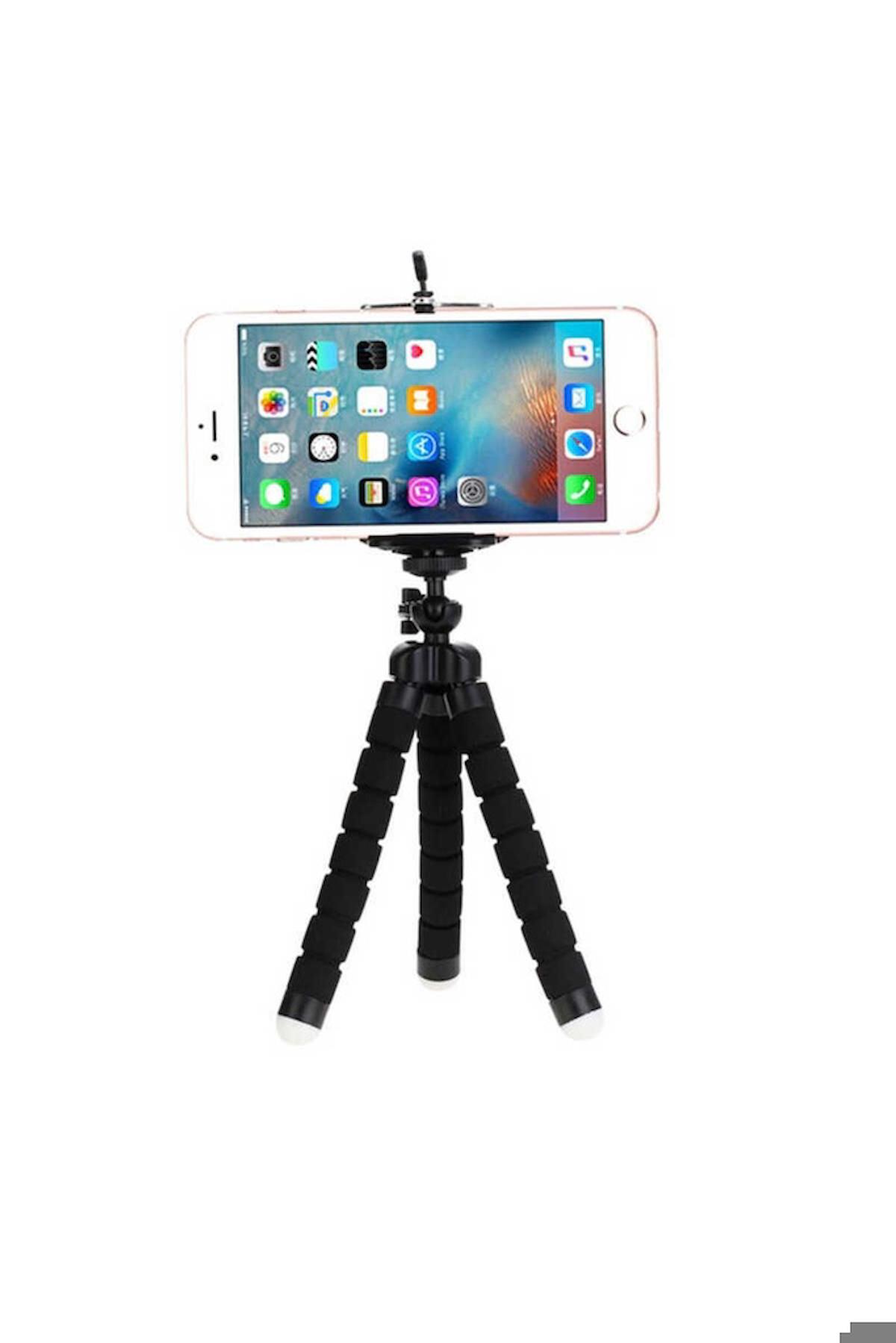 TR1 Kısa Tripod Sünger Ayaklı Siyah