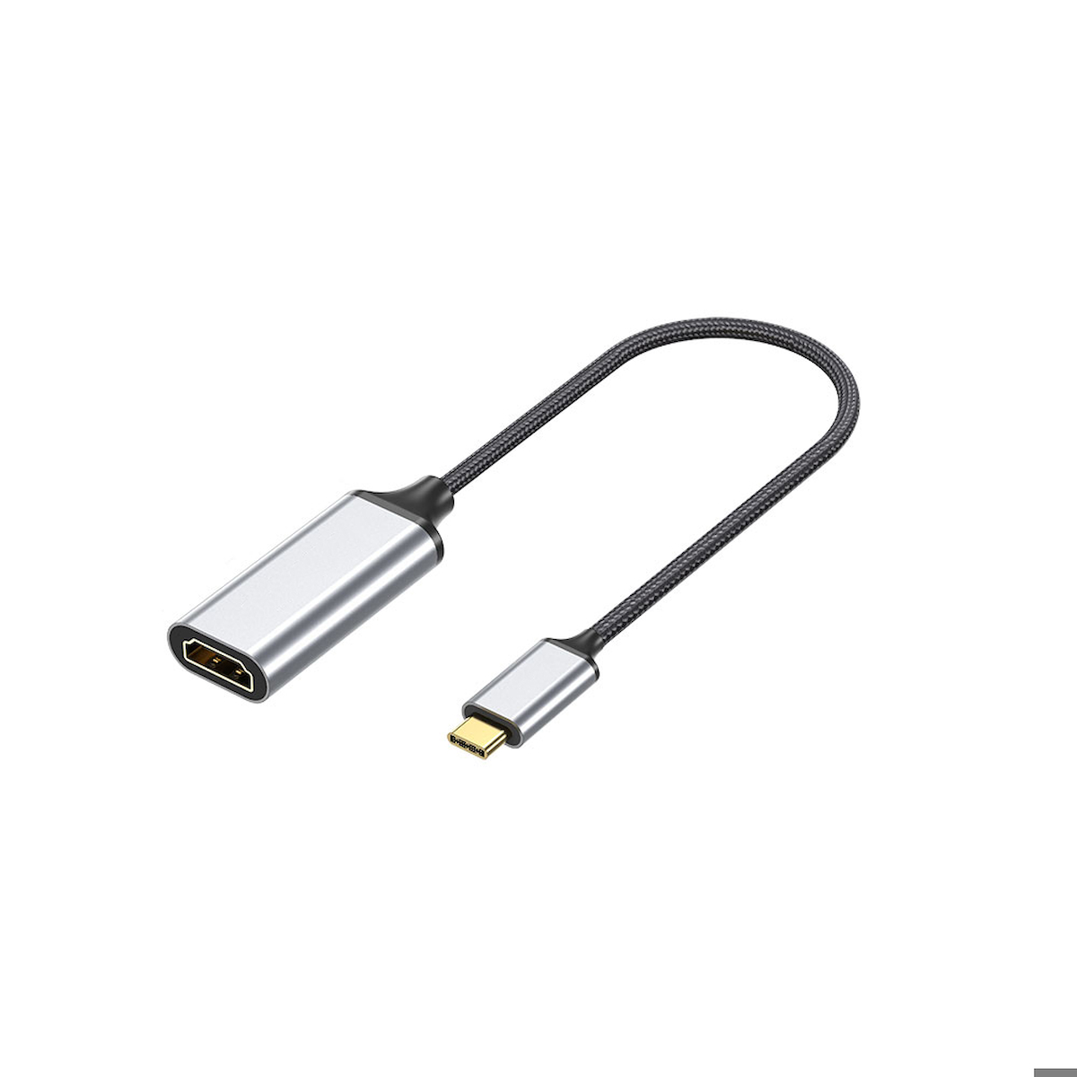 Zore QG05 8K 60 Hz Görüntü Kalitesi Type-C to HDMI Dönüştürücü 15cm Gümüş