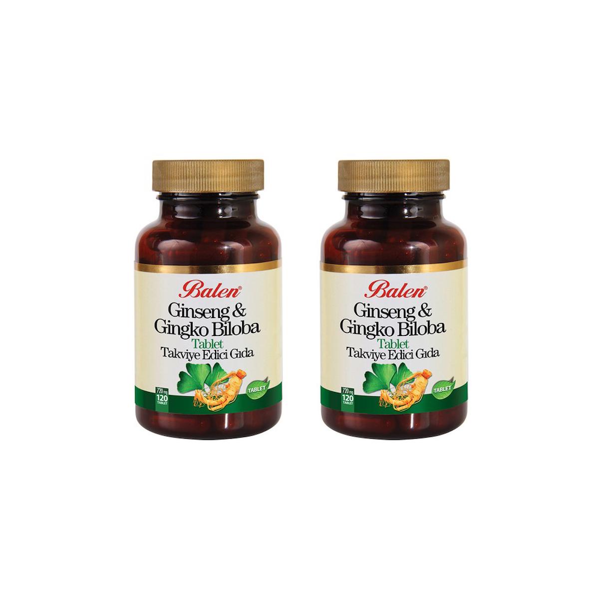 2 Adet Balen Ginseng&Ginkgo Biloba 720 mg 120 Kapsül