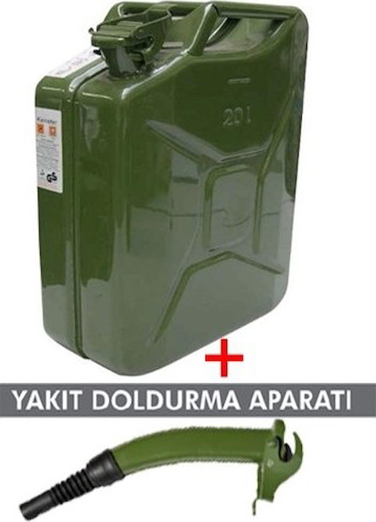 Metal Yakıt Bidonu 20 Lt ve Yakıt Doldurma Aparatlı