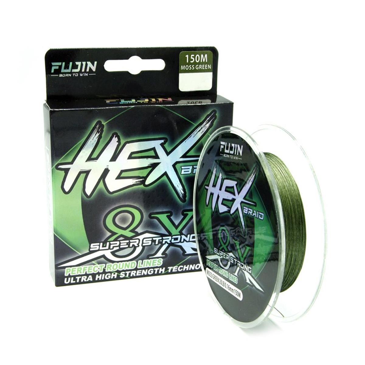 Fujin Hex Braid 8x 150mt Moss Green PE İp Misina 0.16mm 20LB