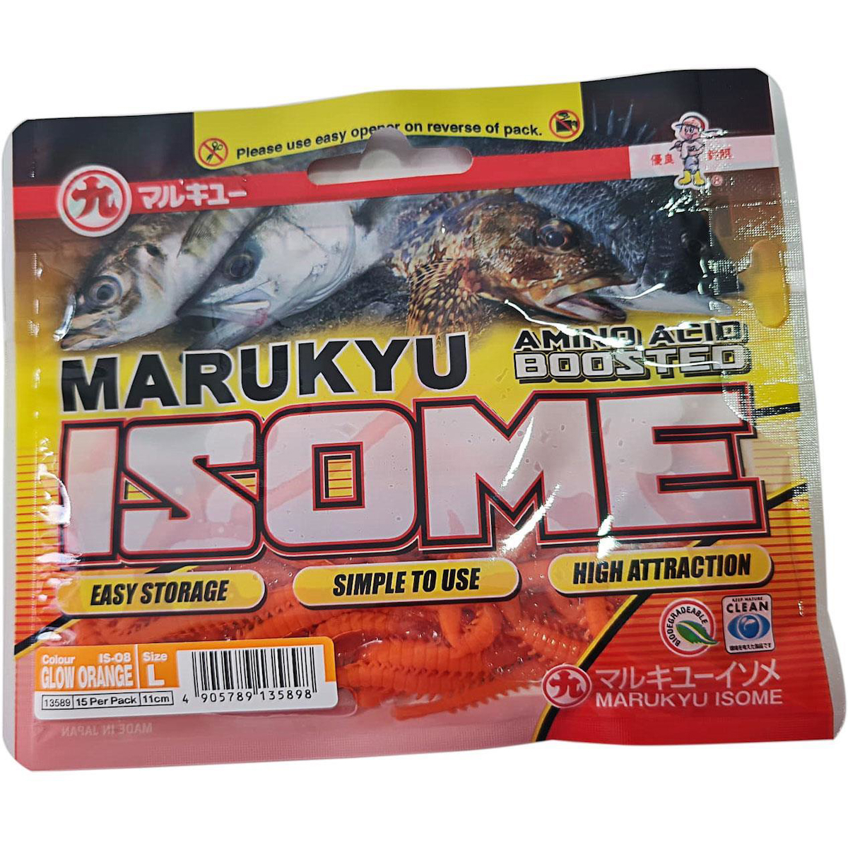 Marukyu Isome L Boy 11cm 15 Adet Lrf Yemi IS-08 Glow Orange