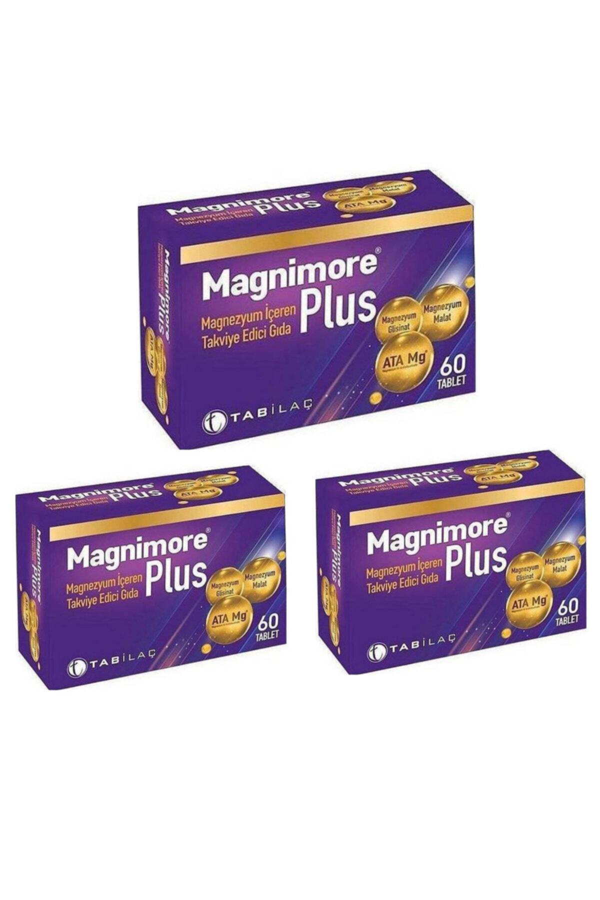 Magnimore Plus Magnezyum Içeren Takviye Edici Gıda 60 Tablet 3'lü Set