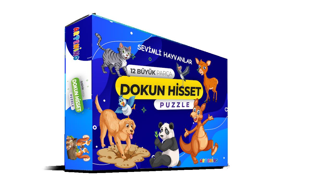 Artenino Sevimli Hayvanlar Dokun Hisset 0+ Yaş Büyük Boy Puzzle 12 Parça