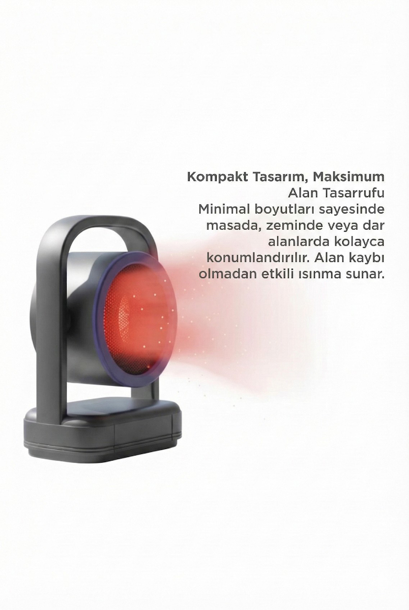Mini Isıtıcı Fan | Taşınabilir Sessiz Hızlı Isıtma | 500W Kompakt Isıtıcı