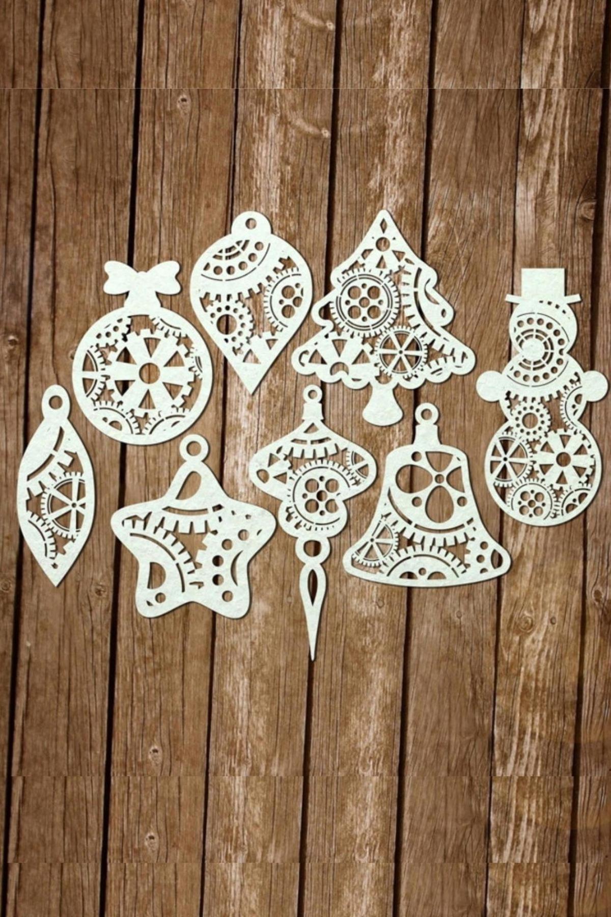 Yılbaşı Ağacı Süsü 12 li Yılbaşı Süsü Noel Süsü Christmas Ornament 