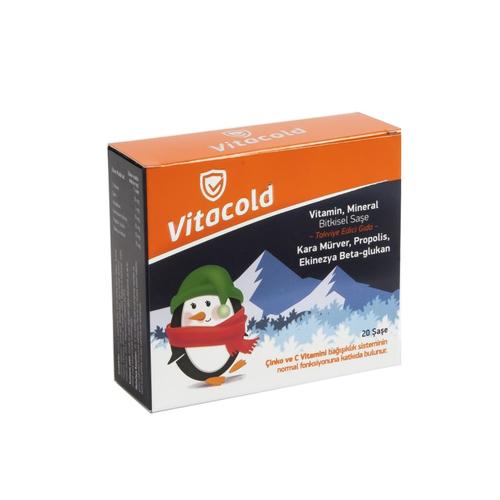 Vitacold Vitamin, Mineral Bitkisel Saşe Takviye Edici Gıda 20 Saş