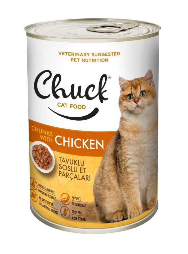 Chuck Tavuklu Yetişkin Kedi Konservesi 400 gr