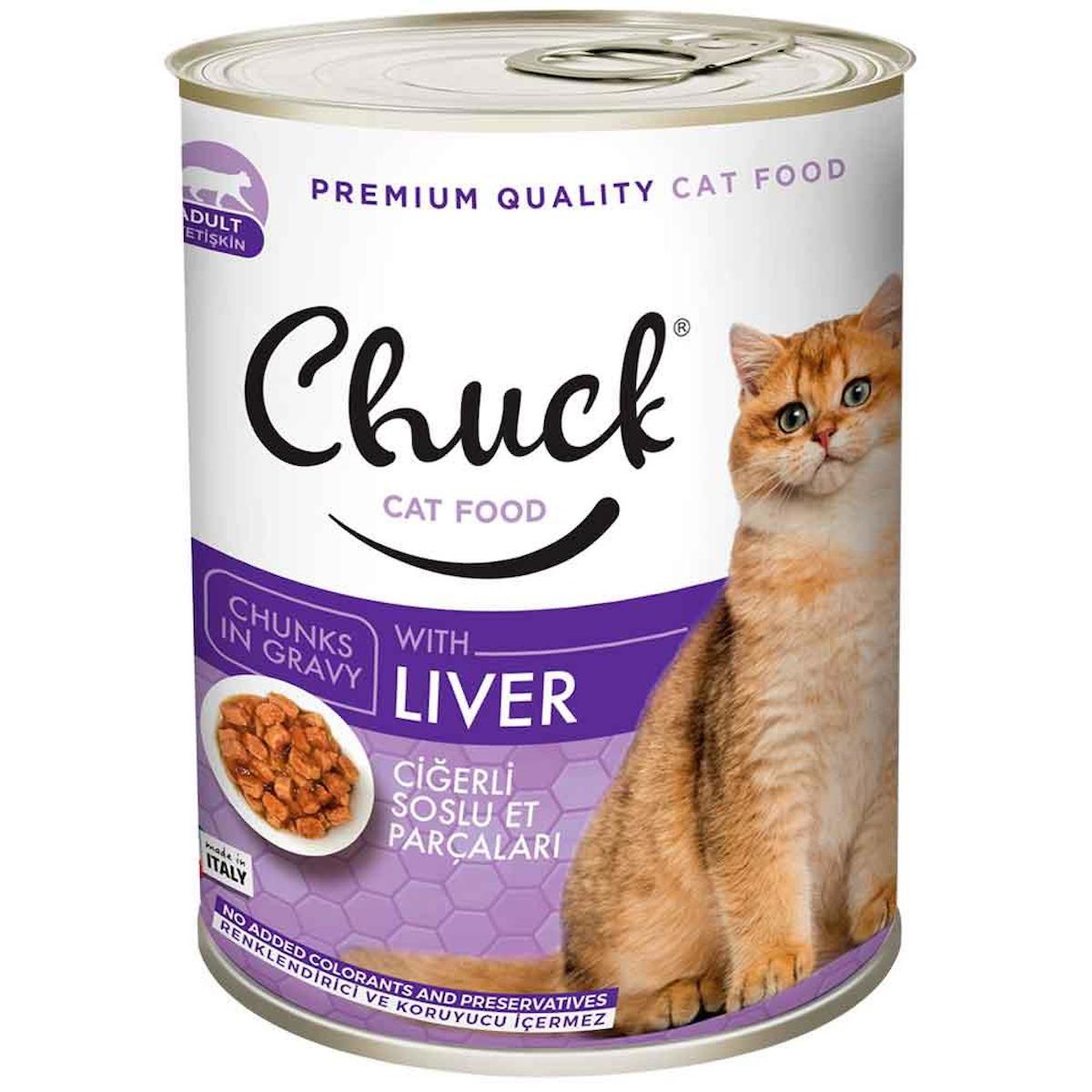 Chuck Kedi Konservesi Ciğerli 415 Gr