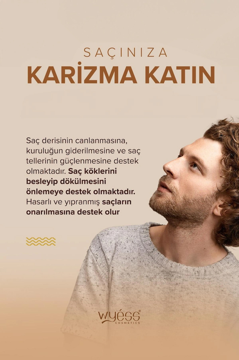 Wyess Erkekler Özel Saç Bakım Yağı Yeni Saç Teli Çıkaran E Vitaminli 30 Yağ 50 ml