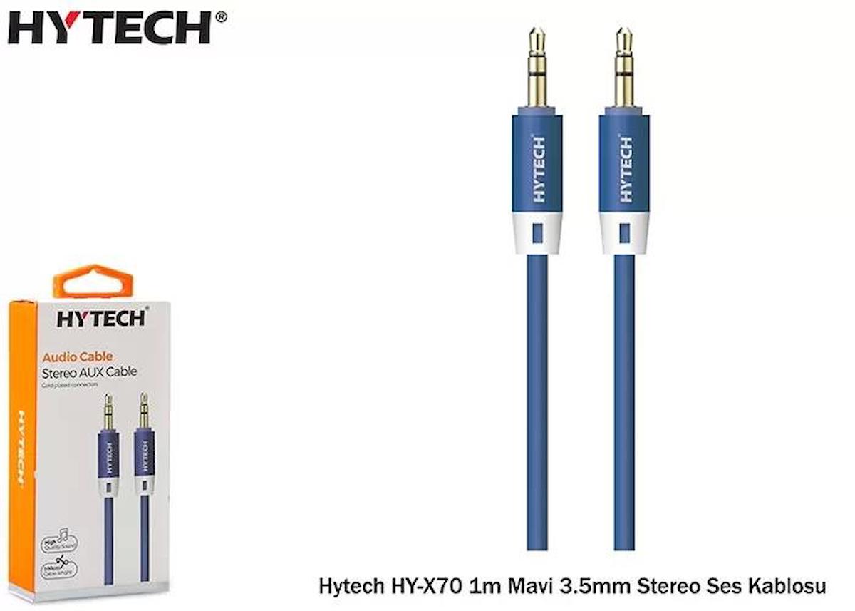 Hytech Hy X70 1M Mavi 3.5Mm Stereo Ses Kablosu / Hytech