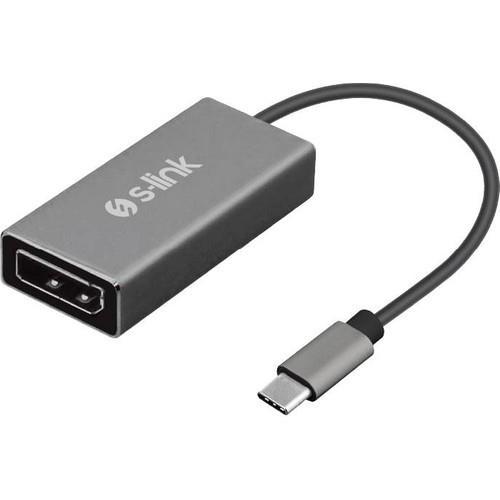 S-link Swapp SW-U510 Type-C to DisplayPort 4K Çevirici Adaptör Gri Metal