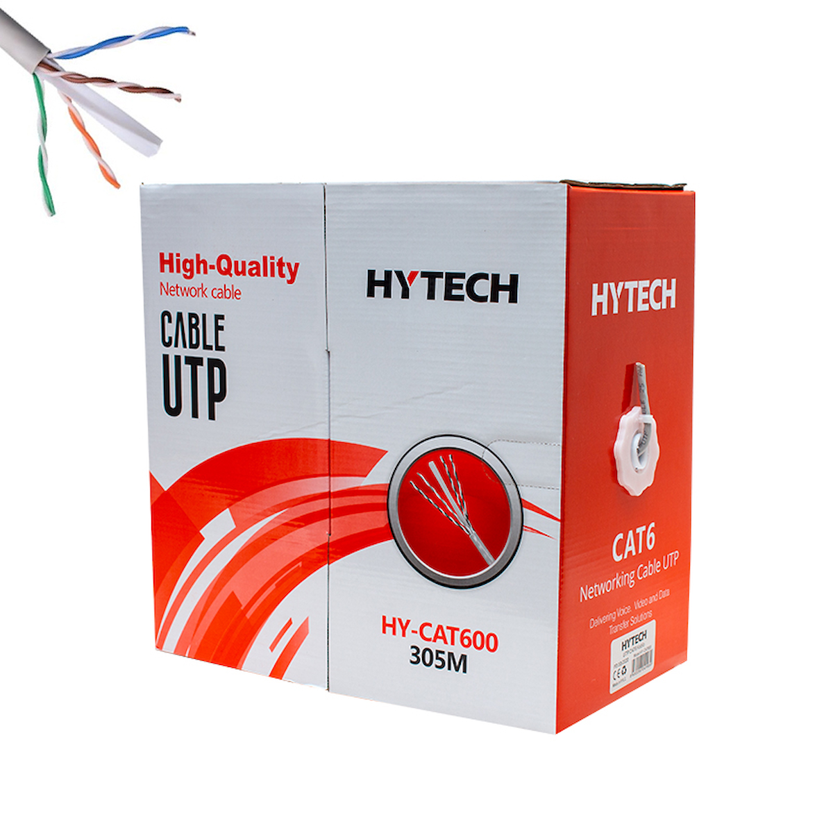 Hytech HY-CAT600 25 AWG UTP Gri 305 Metre Cat6 Kablo 