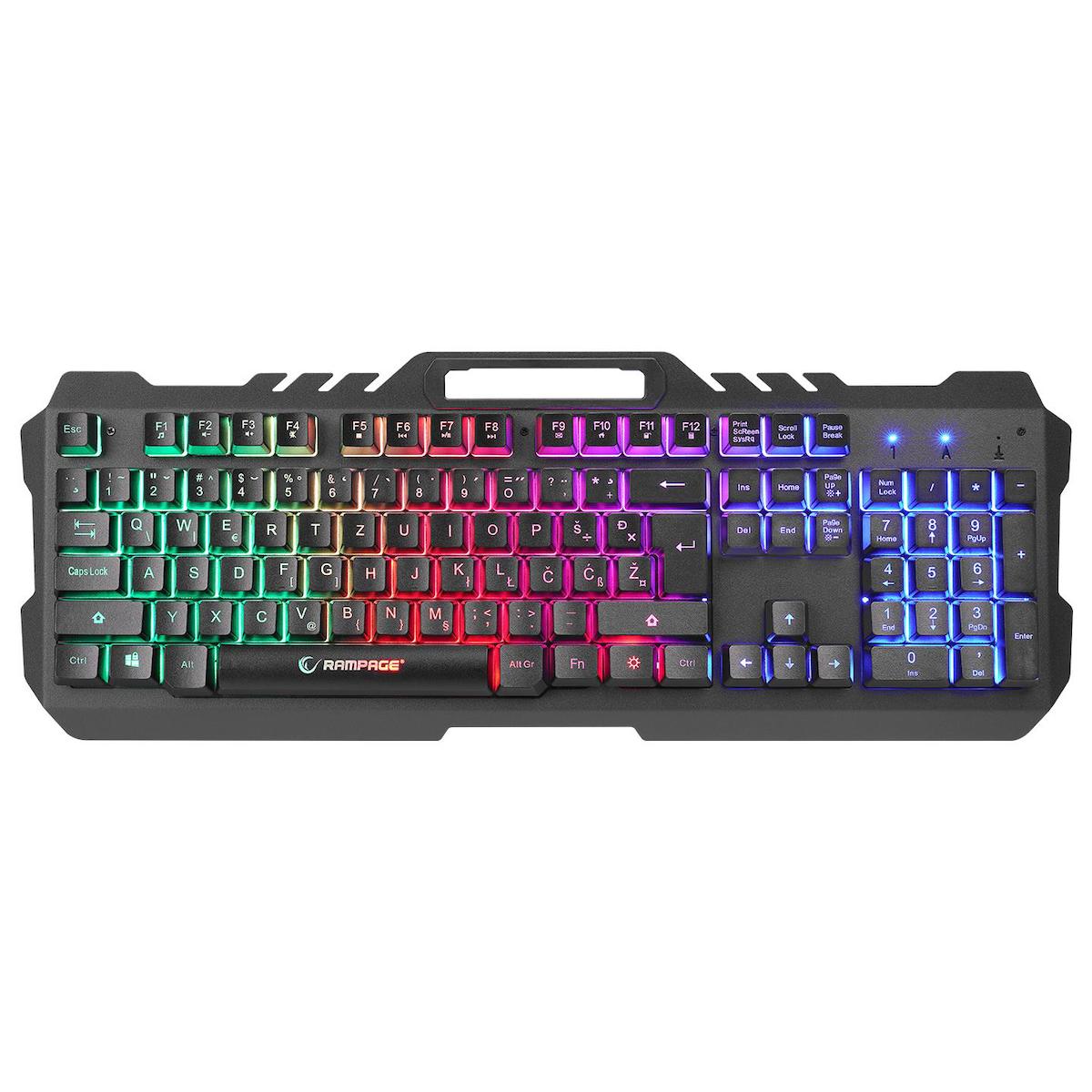 Rampage Kb-r57 X-jammer Gökkuşağı Aydınlatmalı Usb Tam Türkçe Gaming Oyuncu Klavyesi