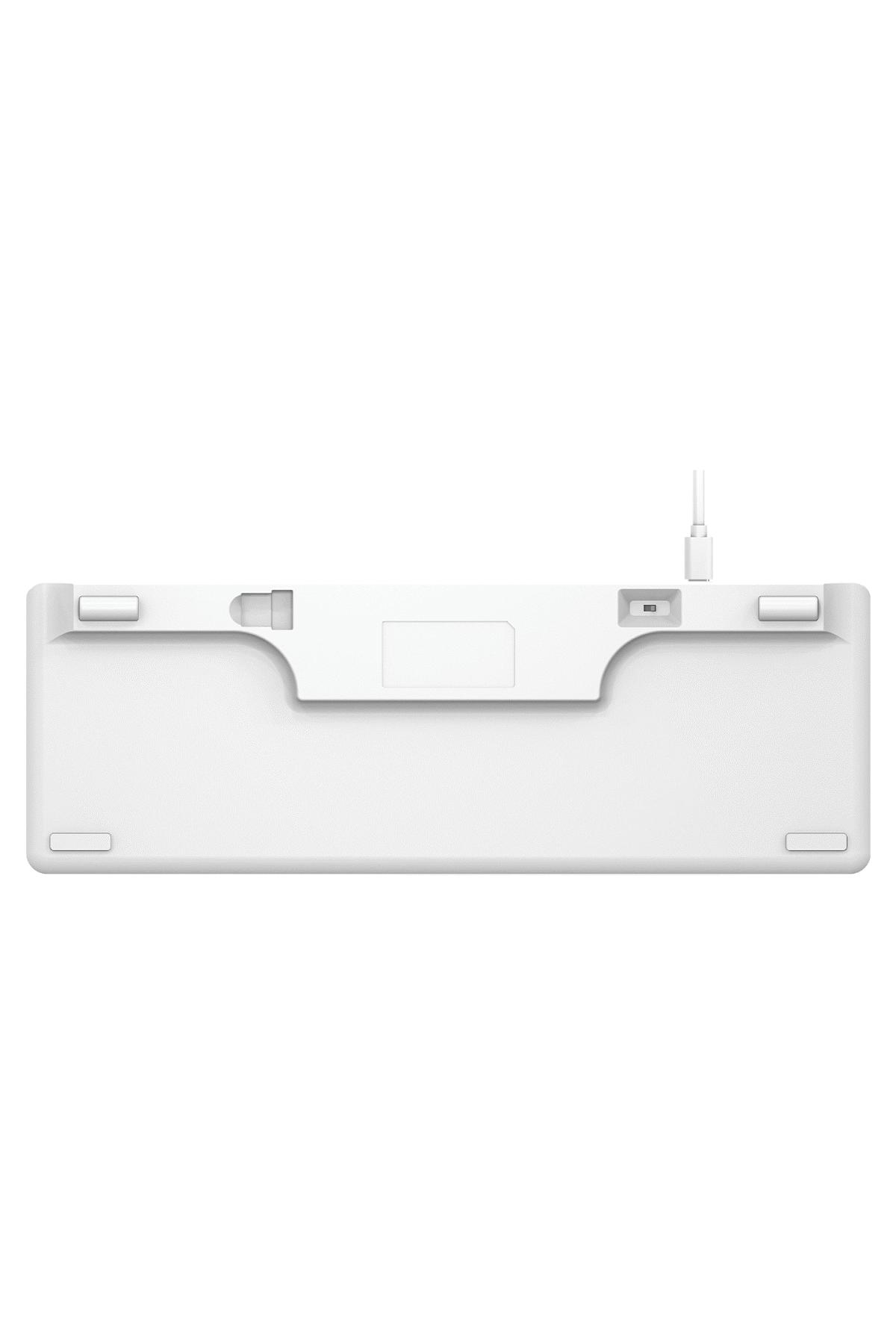 Rampage Rebel Beyaz Low Profile Red Switch Us Layout Rainbow Mekanik Gaming Oyuncu Klavye