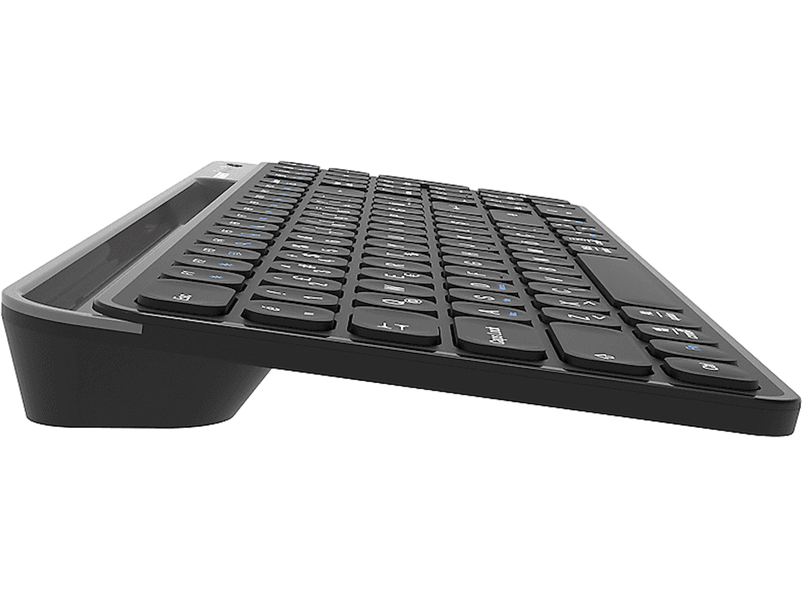 EVEREST KB-BT90 Bluetooth+ 2.4Ghz Telefon Tablet Standlı Şarjlı Q Mac/Win/Android/iOS Uyumlu Kablosuz Q Klavye