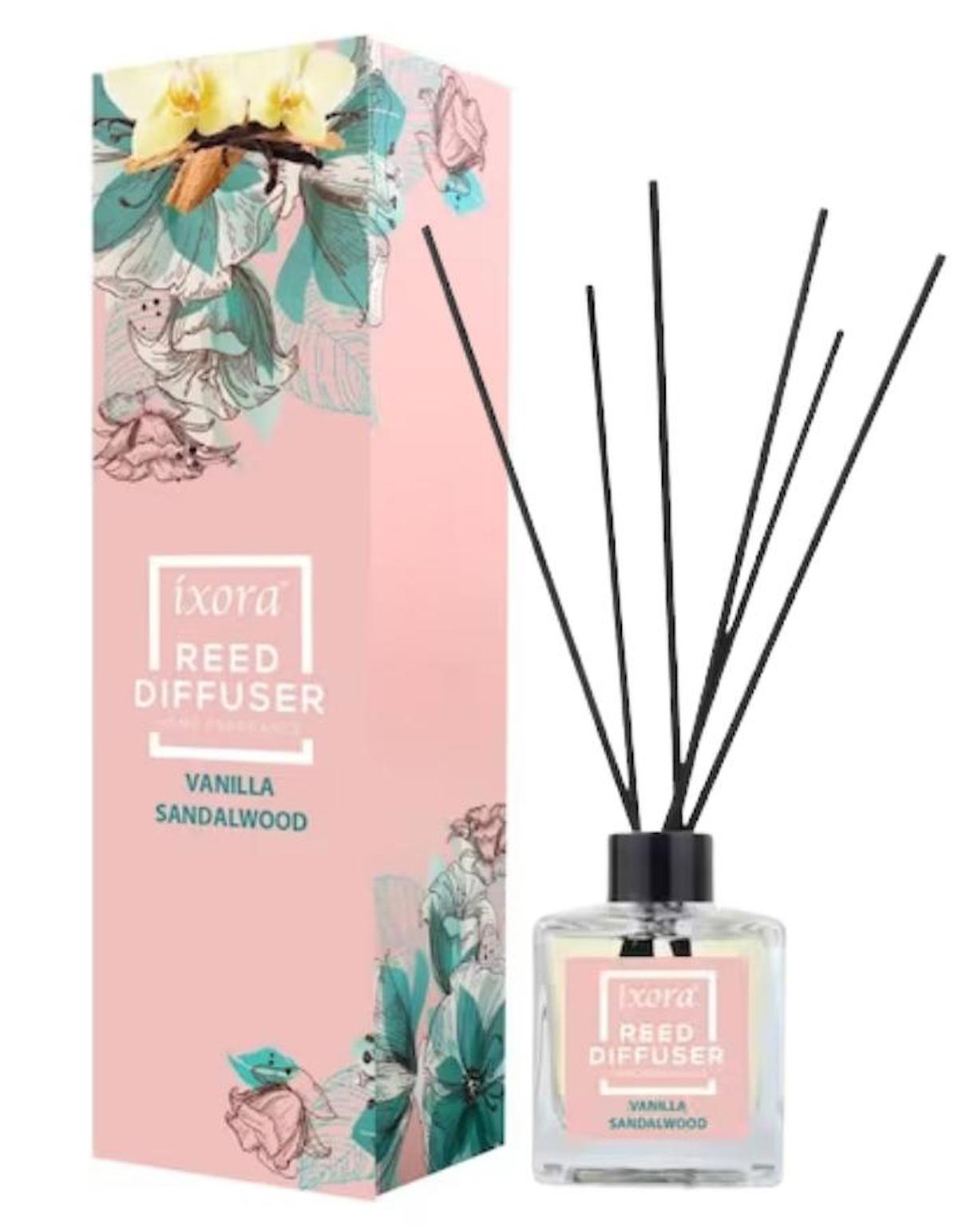 İxora Bambu Çubuklu Oda Kokusu Vanilyalı Sandal Ahşap Reed Diffuser 120 Ml