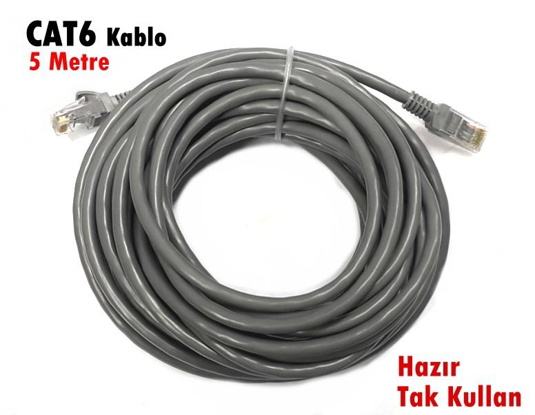 FULLY 5Metre CAT6 Kablo Hazır Fişli - Kargo Ücretsiz