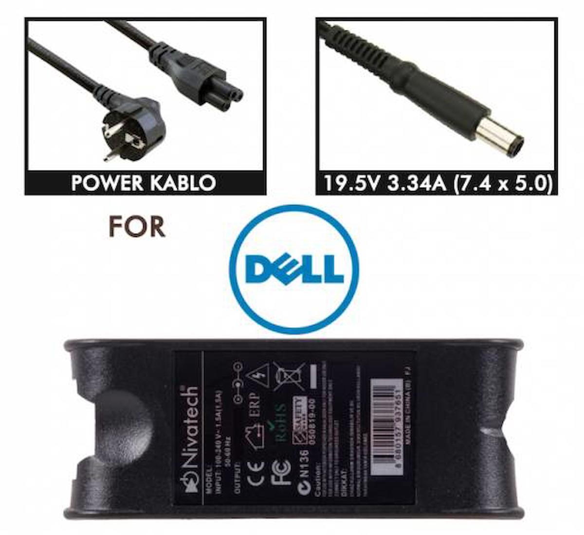 Nivatech Bc-901 19,5V 3,34A Dell Notebook Uyumlu Adaptör