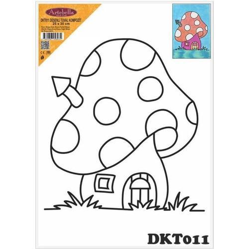 DKT011 desenli tuval kompozit boyama 25x35 cm