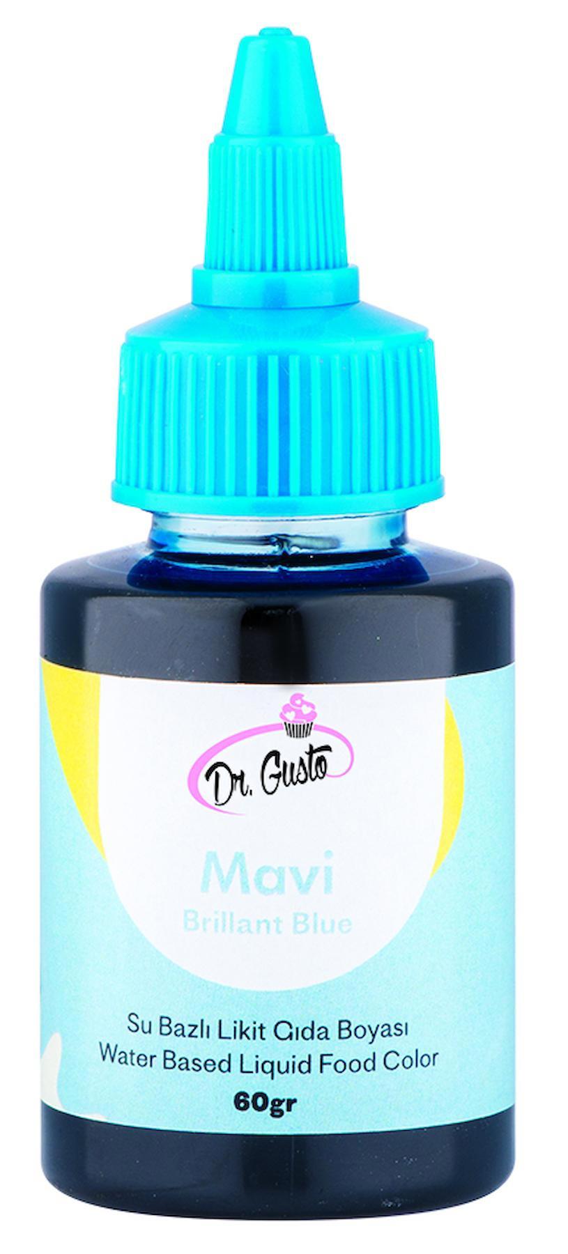 Dr Gusto Mavi Su Bazlı Likit Gıda Boyası 60 gr